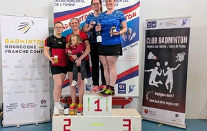 Double dame série D
Vainqueurs : CAILLEAU Morgane / RIOTTE Daisy (SA89)
Secondes : LAGIER Manon / BRIANT Lutétia (CBNA89)