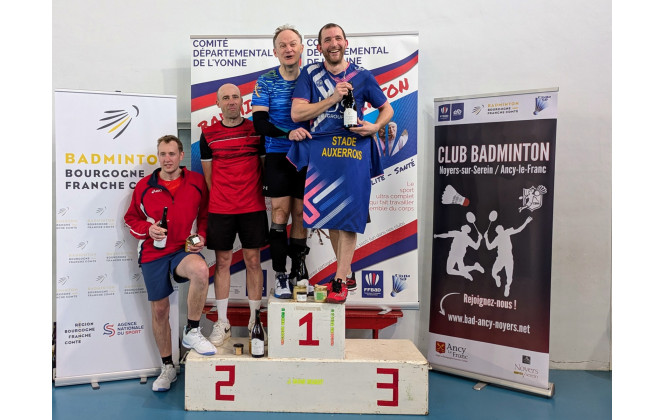 Double homme série R
Vainqueurs : CLAUDIN Sébastien / PRUDENT François (SA89)
Seconds : GULAT Flavien / BUTTURI Maxime (CBNA89)